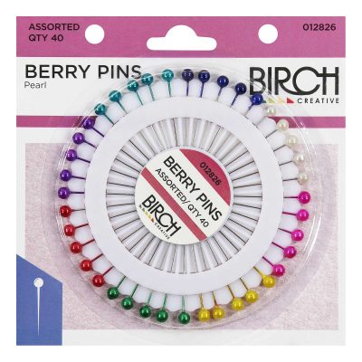PINS BERRY ROSETTE PEARL