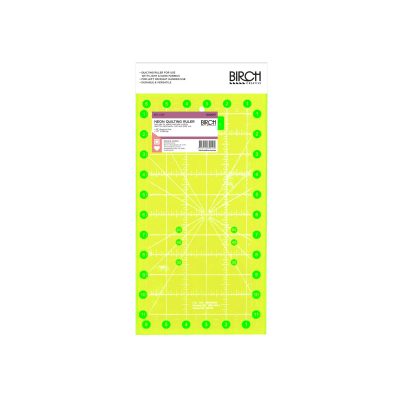 QUILT RULER - NON SLIP FLUORO 6.5'' X 12''
