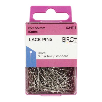 PINS LACE BRASS 26x.55MM 15GMS