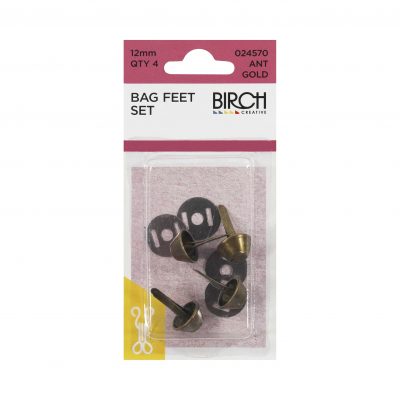 BAG FEET 12MM 4 PER CARD