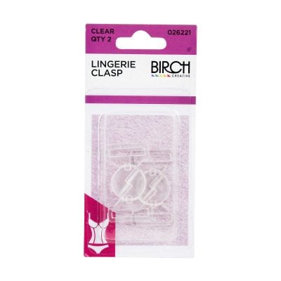 LINGERIE CLASP CLEAR 2PK 026221