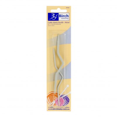 BIRCH KNITTING NEEDLE CABLE CURVED ANODISED