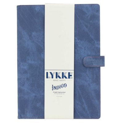 LYKKE STRAIGHT KNITTING NEEDLE SET 14"-INDIGO