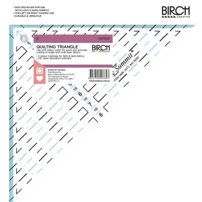 QUILT RIGHT TRIANGLE 8" SIDE