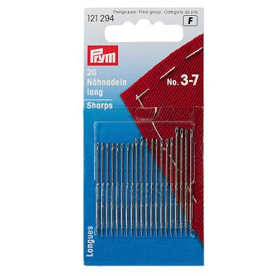 PRYM HAND SEWING NEEDLES SHARPS 3-7 ASST GOLD EYE