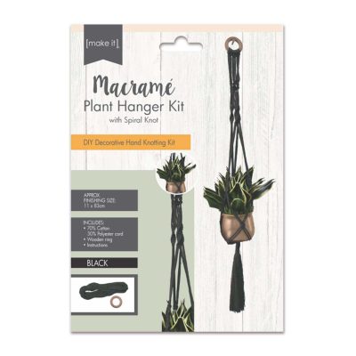 MACRAME PLANT HANGER KIT WITH SPIRAL KNOT