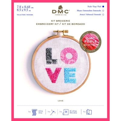 DMC EMBROIDERY KIT LOVE