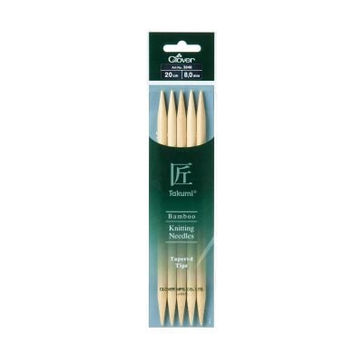 CLOVER BAMBOO KNITTING TAKUMI DOUBLE 20CM - 8.00MM