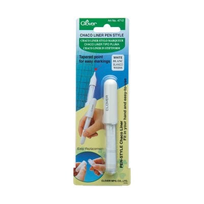 CLOVER CHACO LINER PEN WHITE 4712