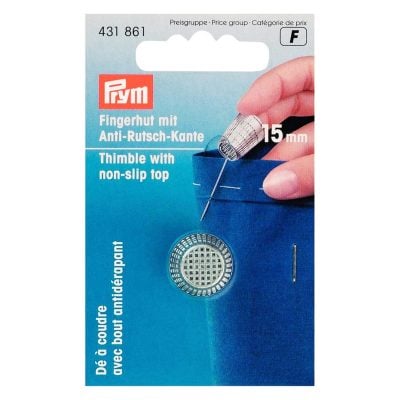 PRYM THIMBLE ZINC DIE-CAST 15.0 MM SILVER COL