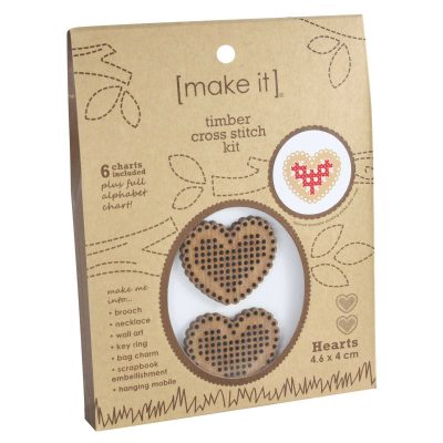 TIMBER STITCH KITS HEART 4X4.7