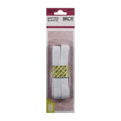 ELASTIC KNITTED HANK 12MMx3MT - WHITE