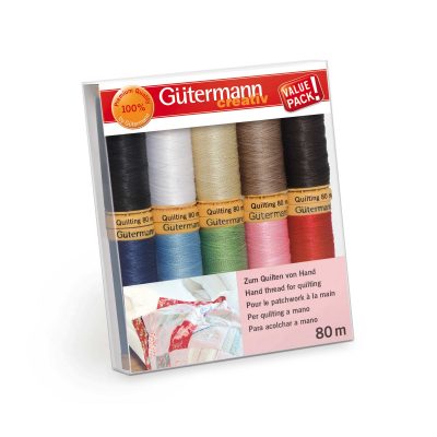 GUTERMANN COTTON 100MT THREAD SET QUILTING 10 REEL