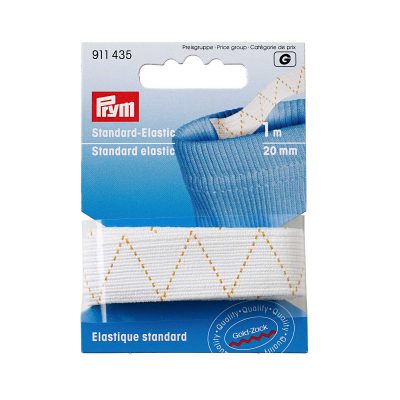 PRYM STANDARD-ELASTIC 20 MM WHITE