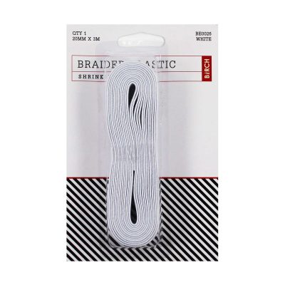 ELASTIC BRAIDED HANK 20MMx3MT BE0026