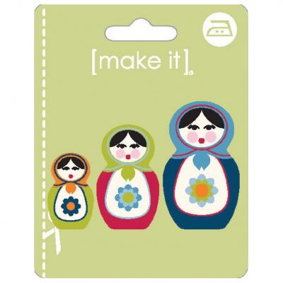 MOTIF IRON-ON 3PC RUSSIAN DOLLS 3PK