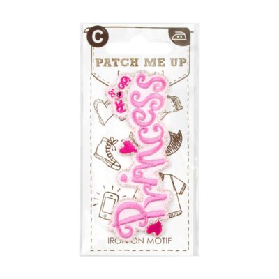 MOTIF IRON-ON WORD PRINCESS 3PK