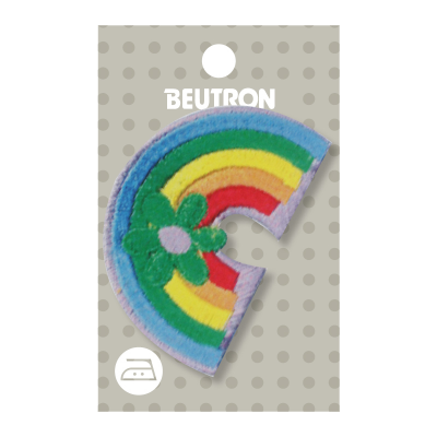 MOTIF IRON-ON RAINBOW 3PK