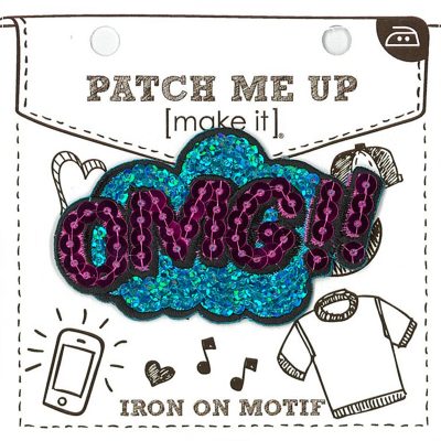 MOTIF IRON-ON WORD OMG 3PK