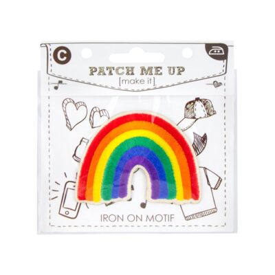MOTIF IRON-ON RAINBOW 3PK