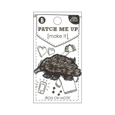 MOTIF IRON-ON  ECHIDNA 4.9X2.7CM/3PK