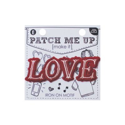 MI IRON ON MOTIF - LOVE 9.8X3.2CM/3PK