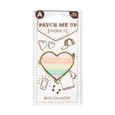 MOTIF IRON-ON HEART 3PK