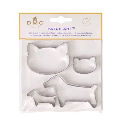 DOG & CAT METAL SHAPES X4
