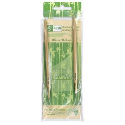 BIRCH KNITTING NEEDLE CIRCULAR BAMBOO 80CM 6.5-8MM