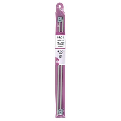 BIRCH KNITTING NEEDLE PREMIUM 25CM 4.00-5.00MM
