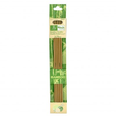 BIRCH KNITTING NEEDLE BAMBOO D/ENDED 20CM 3.75-4MM