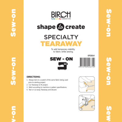 SHAPE TO CREATE TEAR AWAY SEW ON MEDIUM