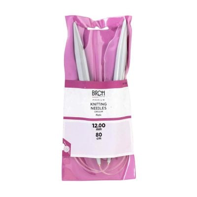 BIRCH KNITTING NEEDLE CIRCULAR 80CM - 12MM