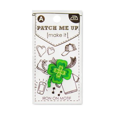 MOTIF IRON-ON CLOVER GREEN 3PK