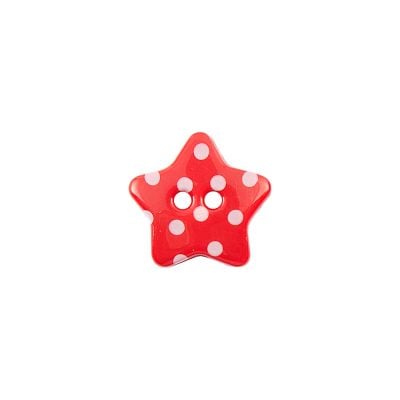 HEMLINE BUTTONS FUNKY DOTTED STAR 2H 28 18MM