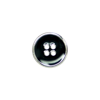 HEMLINE BUTTONS METAL INNER 4H 32 BLACK 20MM