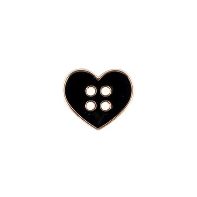 HEMLINE BUTTONS GOLD EDGE HEART/26