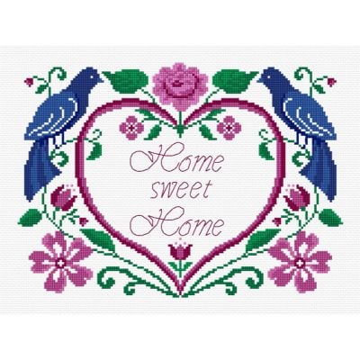 DMC BLUE BIRDS HOME CCS 27X20