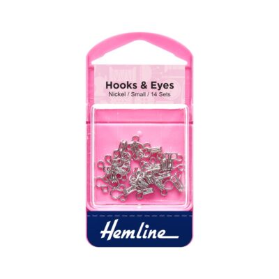 HEMLINE HANGSELL HOOK AND EYE NICKLE - 14 SETS
