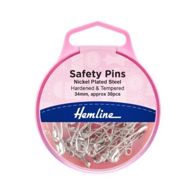 HEMLINE HANGSELL PINS SAFETY NICKLE 34MM