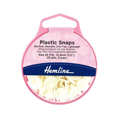 HEMLINE HANGSELL KAM SNAP 12.4MM X 25 CREAM