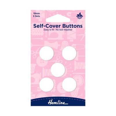HEMLINE HANGSELL BUTTONS SELF COVER NYLON 18MM