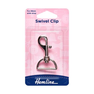 HEMLINE HANGSELL SWIVEL CLIP 25MM 1PC NICKLE