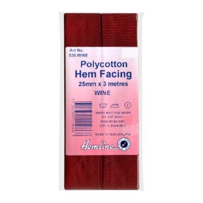 HEMLINE HANGSELL BIAS HEM FACING 25MM X 3M