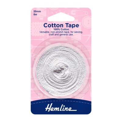 HEMLINE HANGSELL TAPE COTTON 20MM X 5M