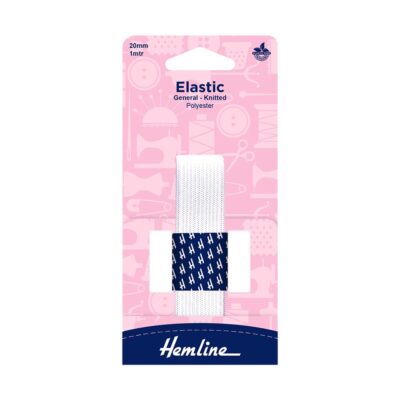 HEMLINE HANGSELL ELASTIC G/P KNITTED 20MM X 1M