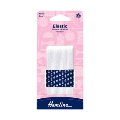 HEMLINE HANGSELL ELASTIC G/P KNITTED 40MM X 1M