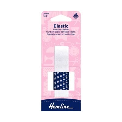 HEMLINE HANGSELL ELASTIC NON ROLL WOVEN 20MM X 1M