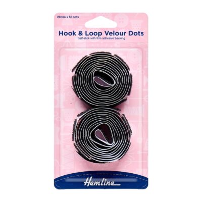 HEMLINE HANGSELL TAPE VELOUR STICK DOTS 20MM