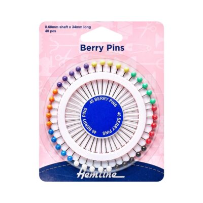 HEMLINE HANGSELL PINS PLASTIC BERRY HEAD 34MM